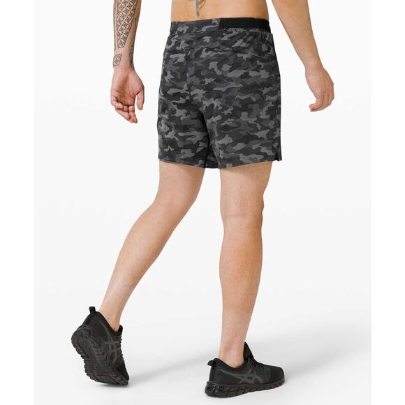 Lululemon Surge Shorts Liner 6" Variegated Mesh Camo Black - Picture 2 of 6